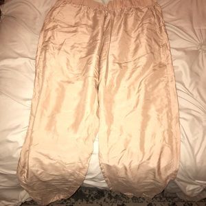 Silk sateen jogger pants